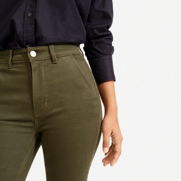 Everlane The Slim Leg Crop Pant (0 R Green) - Picture 3 of 10